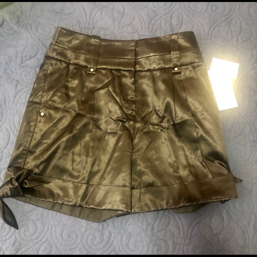 Leifsdottir black satin shorts